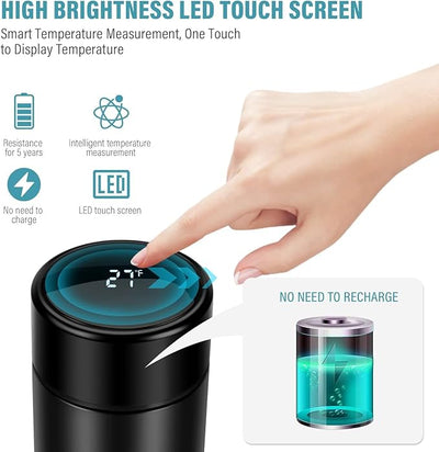 Stainless Steel Vacuum Flask Water Bottle, with Temperature Display