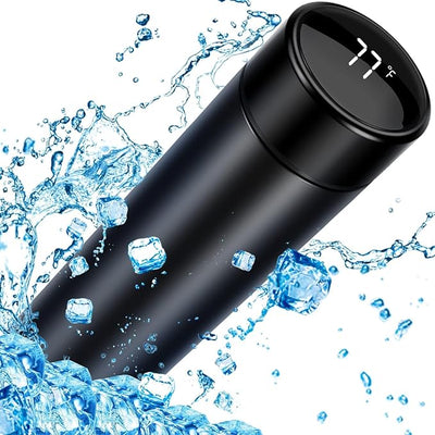 Stainless Steel Vacuum Flask Water Bottle, with Temperature Display