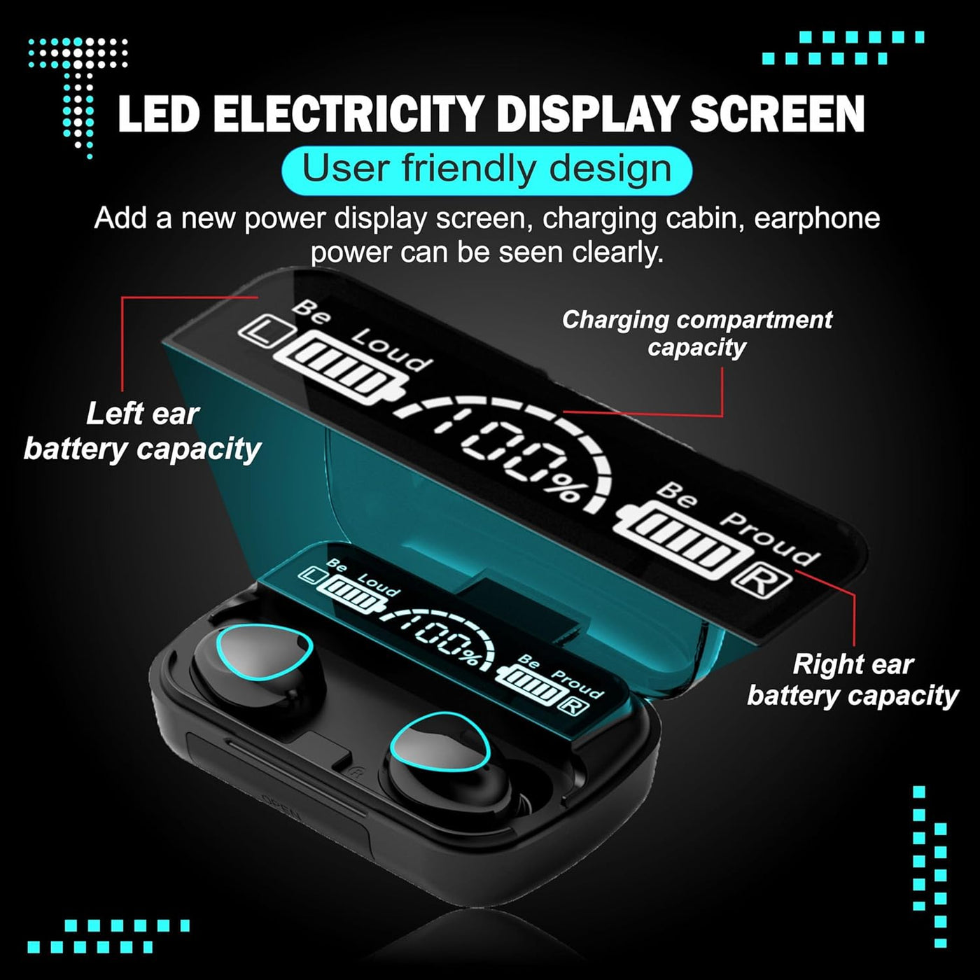 Earbuds M10 Upto 48 Hours Playback with Power-Bank and ASAP Charge (M10 B)